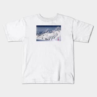 19th C. Snow on Asuka Hill Japan Kids T-Shirt